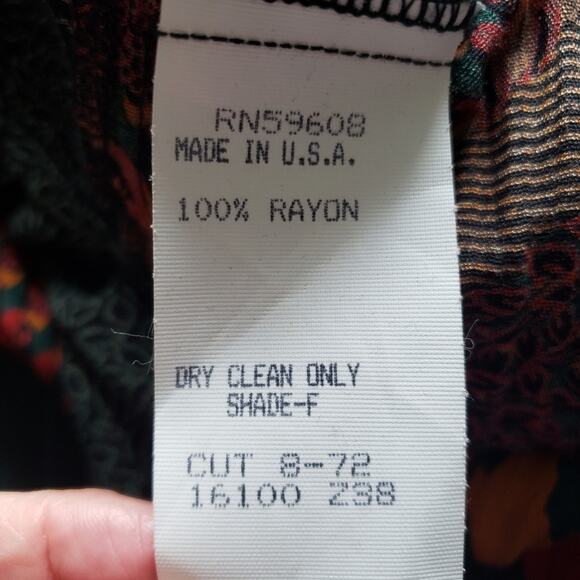 Marsha Brander for Componix Aztec Print Long Sleeve Button Placket Blouse 12 - Picture 11 of 11